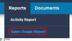 Salestracker - Dashboard Sales Usage Report Button