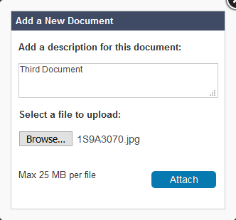 Salestracker - Documents Attach Popup