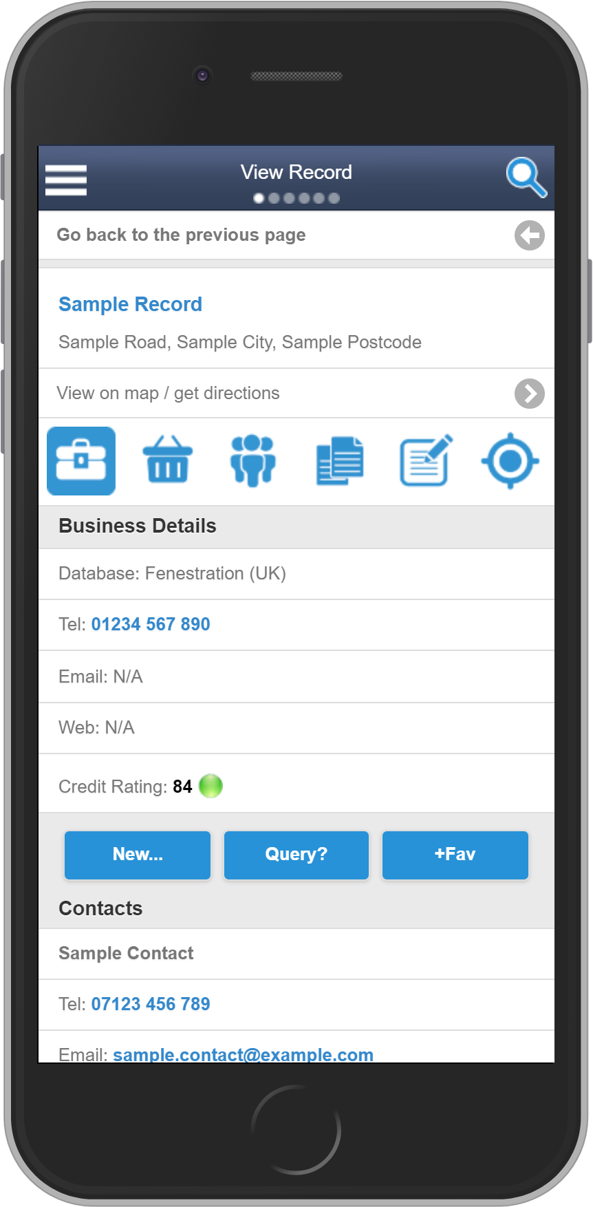 Salestracker Mobile Record View