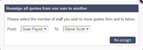 Salestracker - Quotes Reassign Users