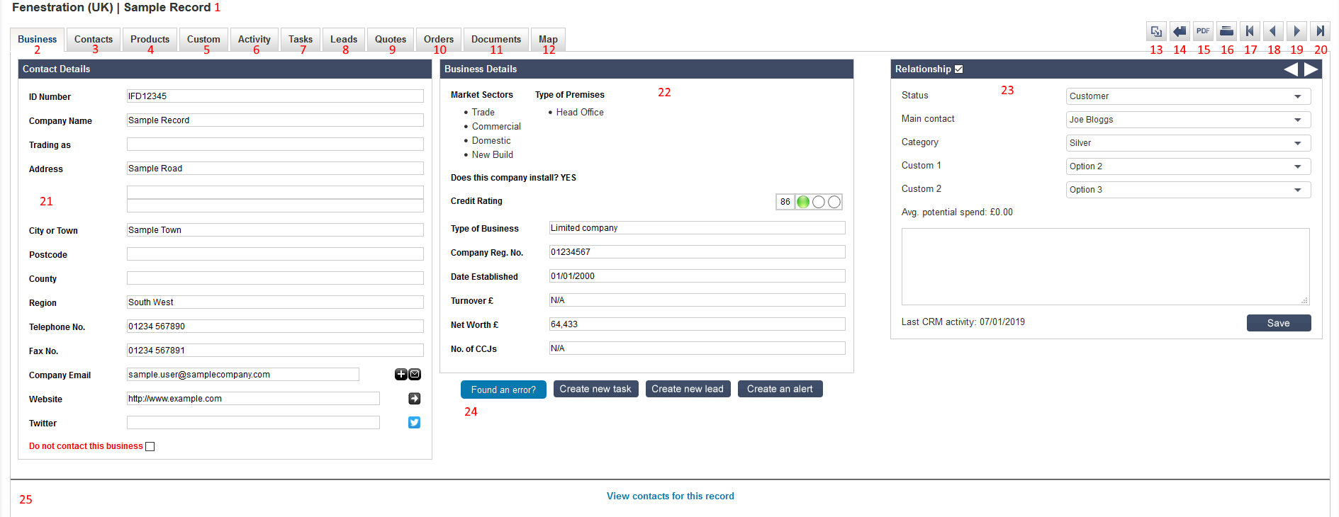 Salestracker - Record View